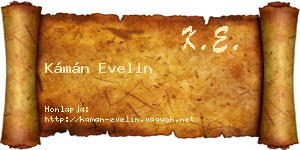 Kámán Evelin névjegykártya